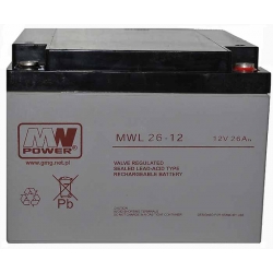 Akumulator żelowy AGM MW 12V/26Ah