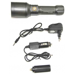 latarka policyjna wojskowa taktyczna mysliwska laser led ladowalna akumulatorowa