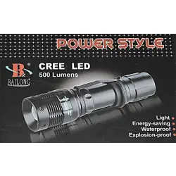 Latarka policyjna LED SUPER.CREE Q5 500 lumenów ładowalna