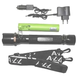 Latarka policyjna sygnalizacyjna LED SUPER CREE POLICE 200W ładowalna 230 V i 12 V